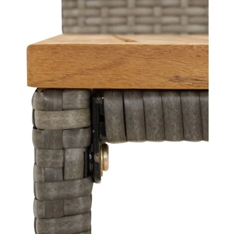 3 Piece Garden Bar Set Grey Poly Rattan&Solid Wood Acacia VidaXL - Image 5