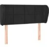 Headboard With Ears Black 83x23x78/88 Cm Velvet VidaXL