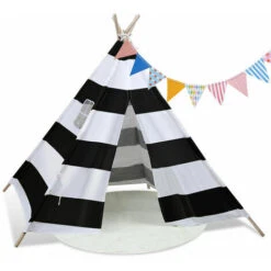 Tipi Tent Children's Tent Pennant Chain Garden Tent Indian Tent Play Tent Children's Tent 120x120CM