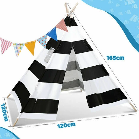 Tipi Tent Children's Tent Pennant Chain Garden Tent Indian Tent Play Tent Children's Tent 120x120CM - Image 2