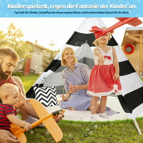 Tipi Tent Children's Tent Pennant Chain Garden Tent Indian Tent Play Tent Children's Tent 120x120CM - Image 5