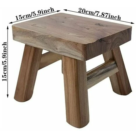Multifunction Stool And Bathroom Seat VarnishWooden Step Stool With 4 Legs For Baby And Child Hallway - Image 2