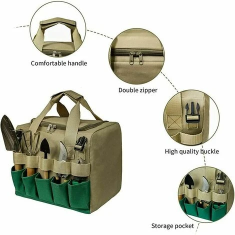 Garden Tool Set Organizer Gardener Bag Folding Garden Tool Stool Garden Seat Folding Garden Stool Kneeler Chair - Image 4