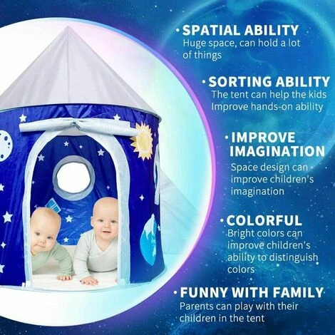 For Toddler Kids - Ideal Gifts For Indoor And OutdoorInteresting Foldable Space/Dinosaur Play Tent2 - Image 4