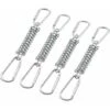 Tension Spring Buckle Awning Attachment - Shade Sail Attachments Stainless Steel Accessories With 4 Coil Springs 8 Carabiners For Tents Awnings Camping, 4 Pcs GDRHVFD