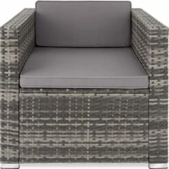 Rattan Armchair Lignano 1 Seat - Rattan Armchair, Rattan Chair, Garden Armchair - Grey
