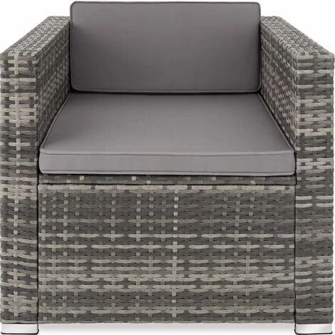 Rattan Armchair Lignano 1 Seat - Rattan Armchair, Rattan Chair, Garden Armchair - Grey