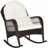Outdoor Wicker Rocking Chair Mix Brown Outdoor Rocker