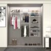 Adjustable Wall Mounted Custom Closet Organizer System W/Shelves &Hanging Rods