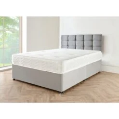 5FT Grey Linen Divan Bed Base