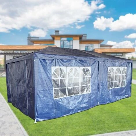 BIRCHTREE Gazebo PE 3X6M PEG02 Blue - Image 2