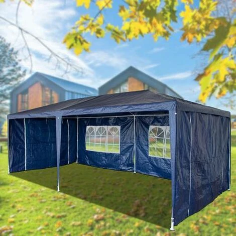 BIRCHTREE Gazebo PE 3X6M PEG02 Blue - Image 3