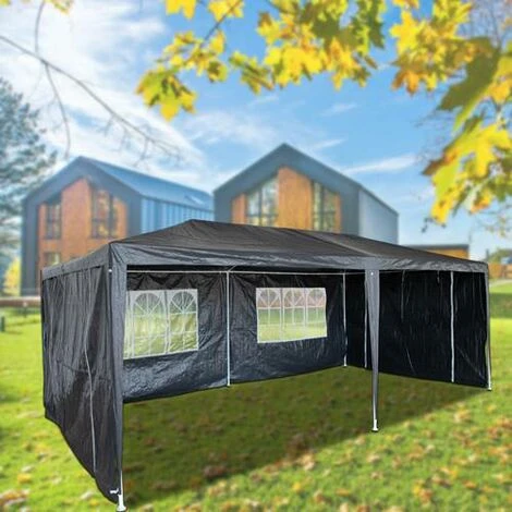 BIRCHTREE Gazebo PE 3X6M PEG02 Grey - Image 3
