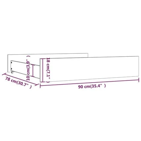 Bed Drawers 2 Pcs Solid Wood Pine VidaXL - Image 3