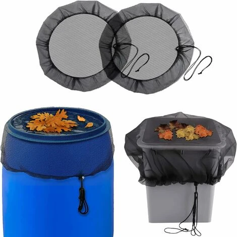 Pcs Rain Barrel Net, Rain Barrel Protection Net With Drawstring, Adjustable Rain Net, Protection Against Mosquitoes And Leaves 80cm