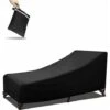 Garden Armchair Travel Cover With Vent, Waterproof, Windproof, UV Resistant, Heavy Duty 210D Oxford Cloth Cover, For Day Armchair, Sun Lounger (200 X 75 X 40 / 80cm) - N