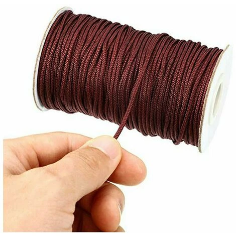 50m/Roll With 4 Pieces Brown Braided Shade Rope Wooden Pendant For Shade Aluminum Shade Plant Gardening And Crafts (Brown)T-Audace - Image 3