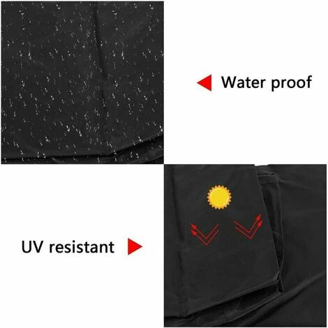 210D Oxford Waterproof Patio Heater Cover, Patio Heater Cover, Heater Cover 2268548cm Black - Image 4