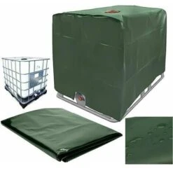 Water Tank Cover, IBC Tank Cover For 1000L Tank, Water Tank Container Protective Cover, Dustproof Anti-UV Rainproof, 120x100x116cm