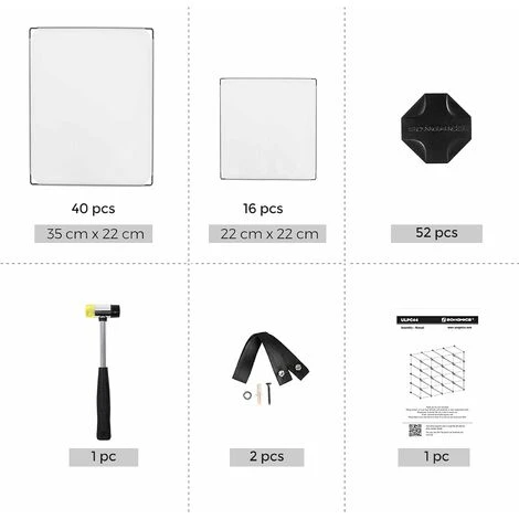 Interlocking Shoe Rack, Rectangular Storage Organiser, 15-Slot Modular DIY Storage Shelf Unit, Metal Wire Wardrobe By SONGMICS, White LPC44S - Image 4