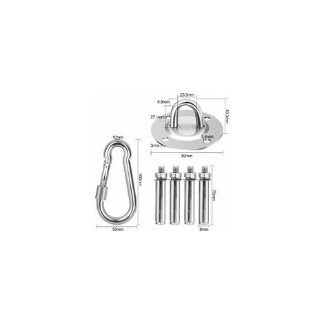 Ceiling Hook, Stainless Steel Swivel Hook, Capacity Up To 500 Kg U-hook For Hammock And Chair - Image 2