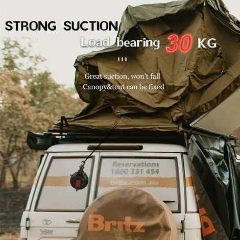 Rose 2 X Heavy Duty Suction Cups - Large Suction Cup With 360° Swivel Hook, For Motorhome Side Awning - Image 3