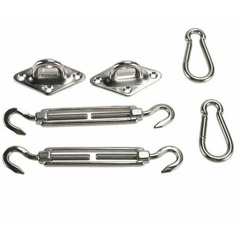 Pcs/Set Installation Hardware Stainless Steel Sail Shade Kit Tension Pad Fittings Eye Carabiners - Image 3