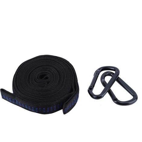Hammocks Hanging Tree Strap Rope Belt With Metal Buckle& Storage Bag Hammock Accessories - Image 3
