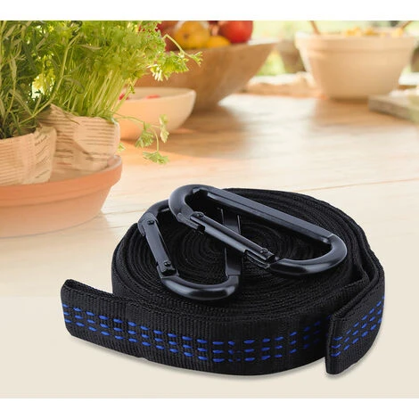 Hammocks Hanging Tree Strap Rope Belt With Metal Buckle& Storage Bag Hammock Accessories - Image 4